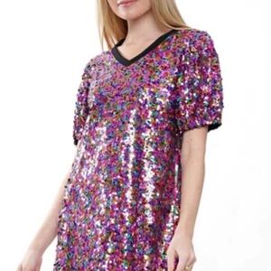 Sequin Mini Dress - Multicolor